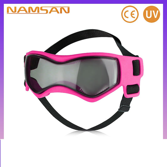 Namsan Dog Goggles Medium Breed UV Protection Dog Sunglasses for Small to Medium Dogs Windproof Anti-Fog Snowproof Puppy Glasses, Easy Wear/Adjustable