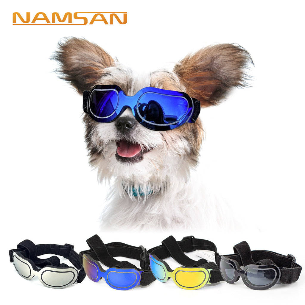 Namsan Dog/Cat Goggles Small Breed UV Lens Doggy Sunglasses for Small Pet Eyes Protection Outdoor Antifogging Snowproof Windproof, Adjustable
